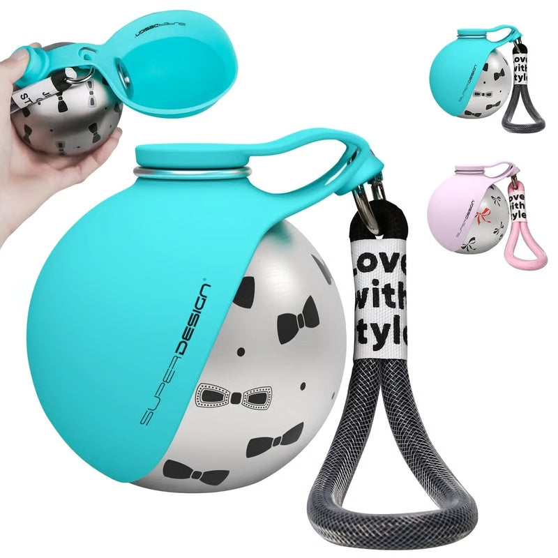 Creative Portable Pet Stainless Steel Water Cup – Small Dog Water Bottle & Convenient Puppy Travel Water Dispenser for Walking, Hiking & Outdoor Use
