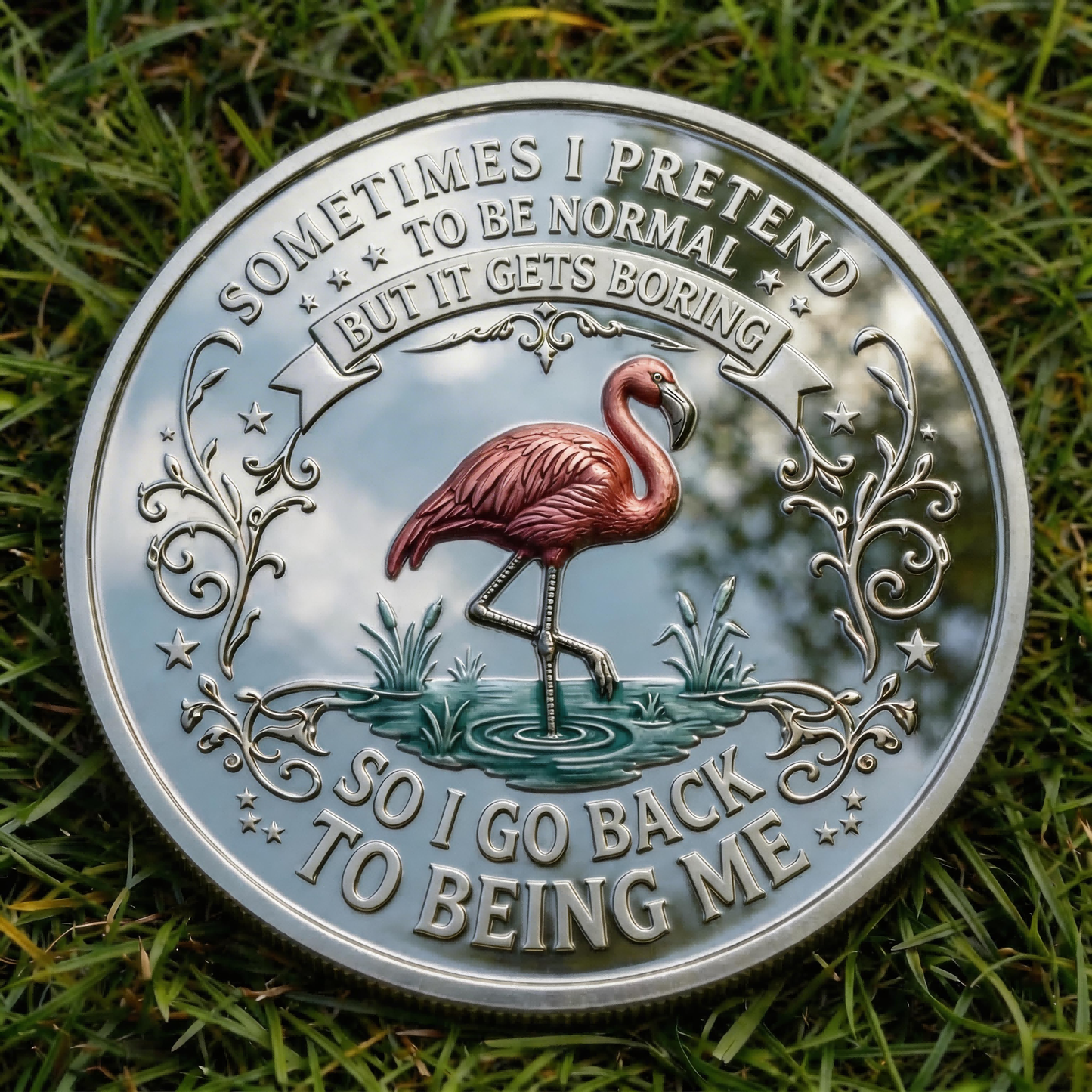 ⚡️Last Day 49% OFF - Being Different Courage Challenge Coin 🪙🦩🖤