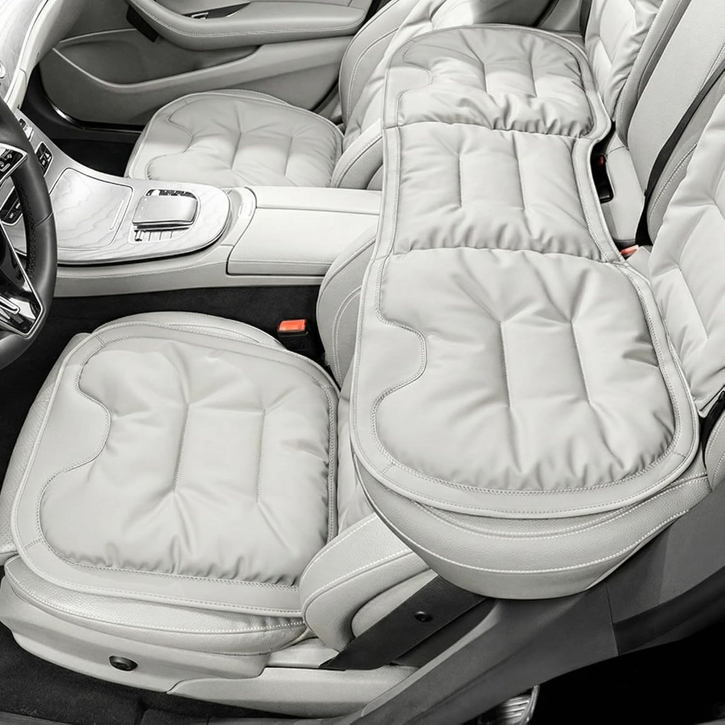 Premium Leather Seat Covers – Skin-Friendly, Stain-Resistant & Easy to Clean. Designed for Front and Rear Seats to Provide Full Coverage and Everyday Protection.（Multiple Brands to Choose From）