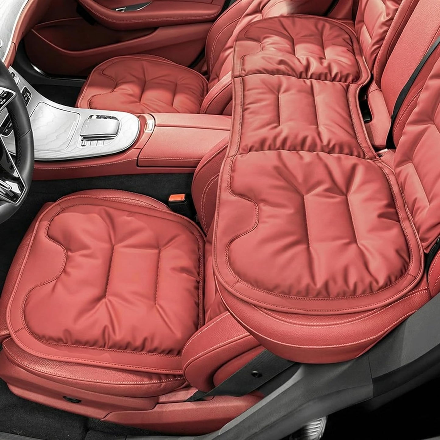 Premium Leather Seat Covers – Skin-Friendly, Stain-Resistant & Easy to Clean. Designed for Front and Rear Seats to Provide Full Coverage and Everyday Protection.（Multiple Brands to Choose From）
