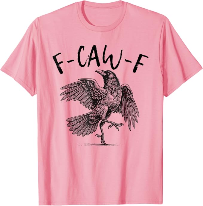 Black Crow F-Caw-F Funny Screaming Chicken T-Shirt