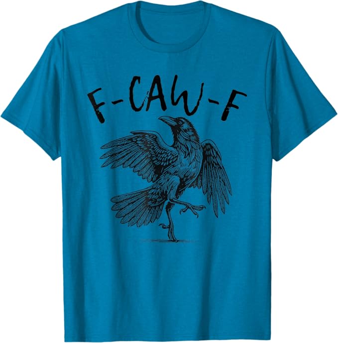 Black Crow F-Caw-F Funny Screaming Chicken T-Shirt