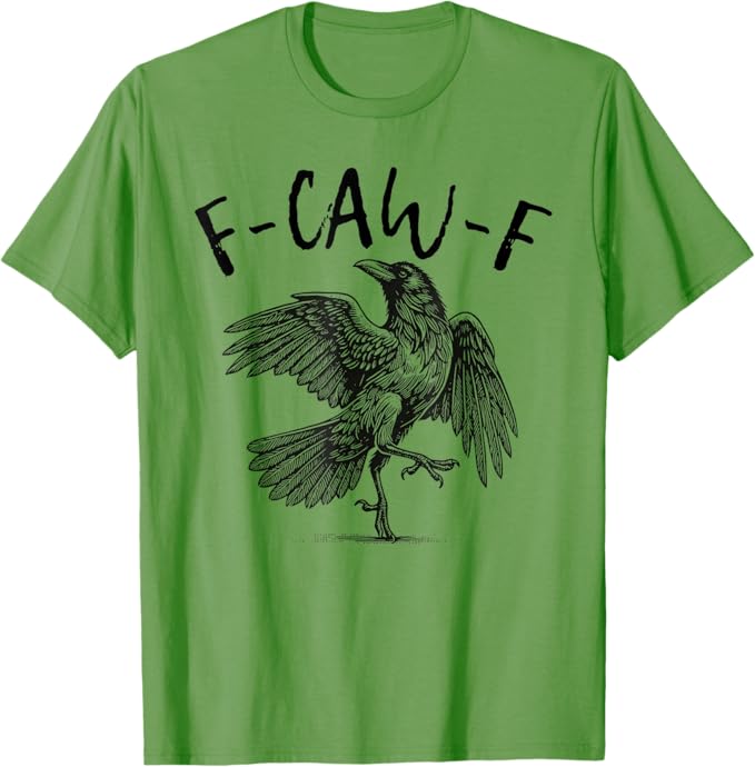 Black Crow F-Caw-F Funny Screaming Chicken T-Shirt