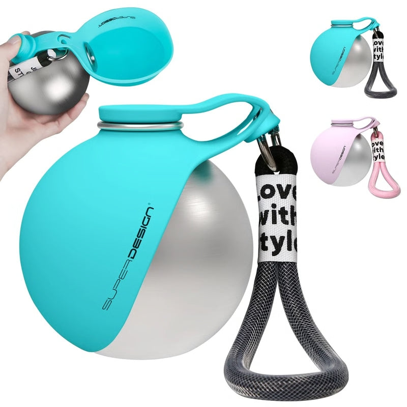 Creative Portable Pet Stainless Steel Water Cup – Small Dog Water Bottle & Convenient Puppy Travel Water Dispenser for Walking, Hiking & Outdoor Use