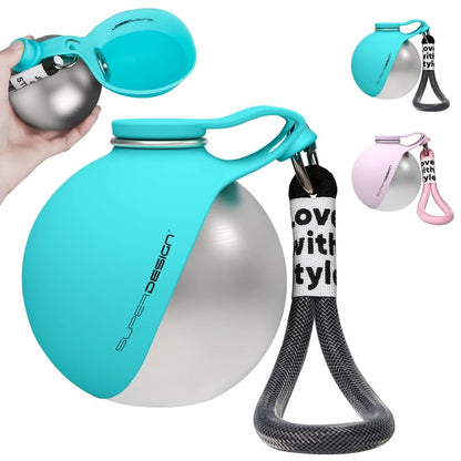 Creative Portable Pet Stainless Steel Water Cup – Small Dog Water Bottle & Convenient Puppy Travel Water Dispenser for Walking, Hiking & Outdoor Use